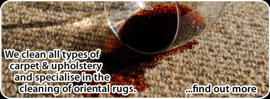 We clean all types of carpet and upholstery and specialise in the cleaning of oriental rugs
